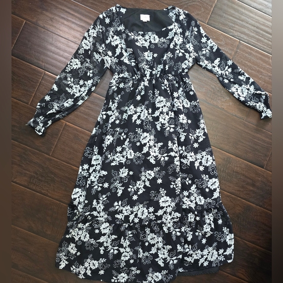 Ingrid & Isabel Maternity Floral Long Sleeve Womens Maxi Dress Size Medium - Picture 9 of 9